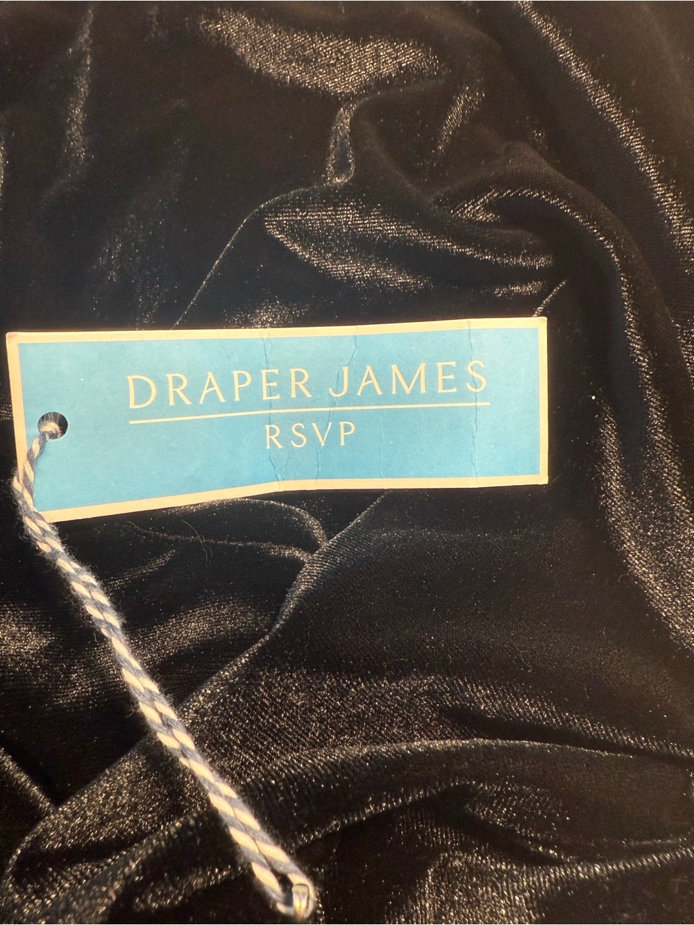DRAPER JAMES Black Velvet Puff Sleeve Blouse Elegant Evening Cocktail Party Top - Picture 7 of 12